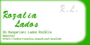 rozalia lados business card